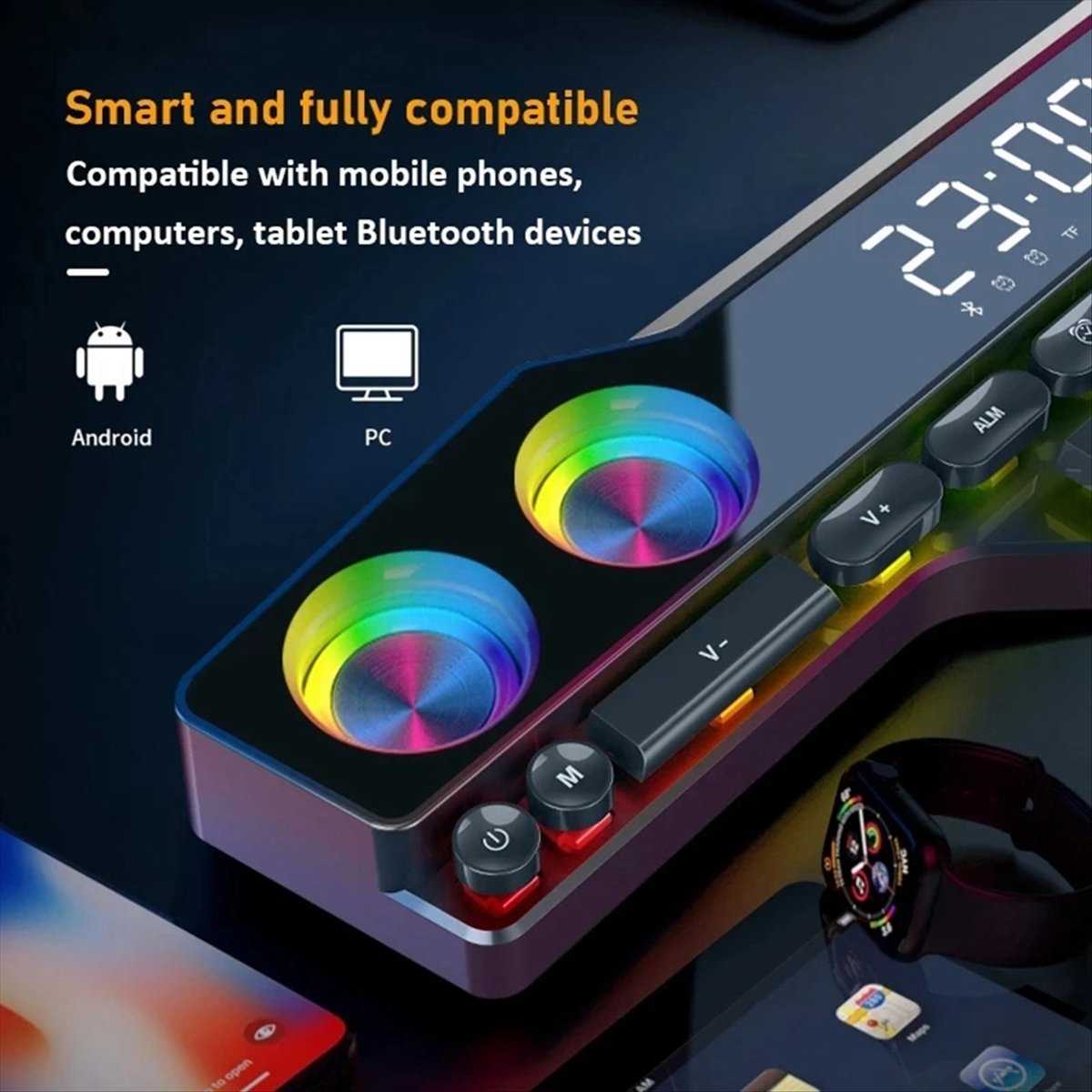 Gaming Accessories Lights - DTC5 V18 Speaker Warna-warni Dazzle untuk
