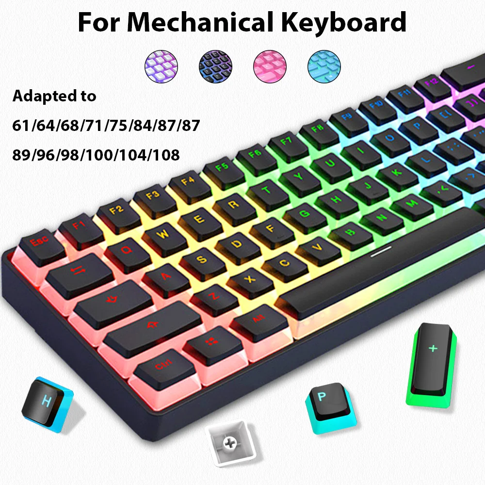 Gaming Accessories Aesthetic - 129 Tombol Puding Tombol PBT Double