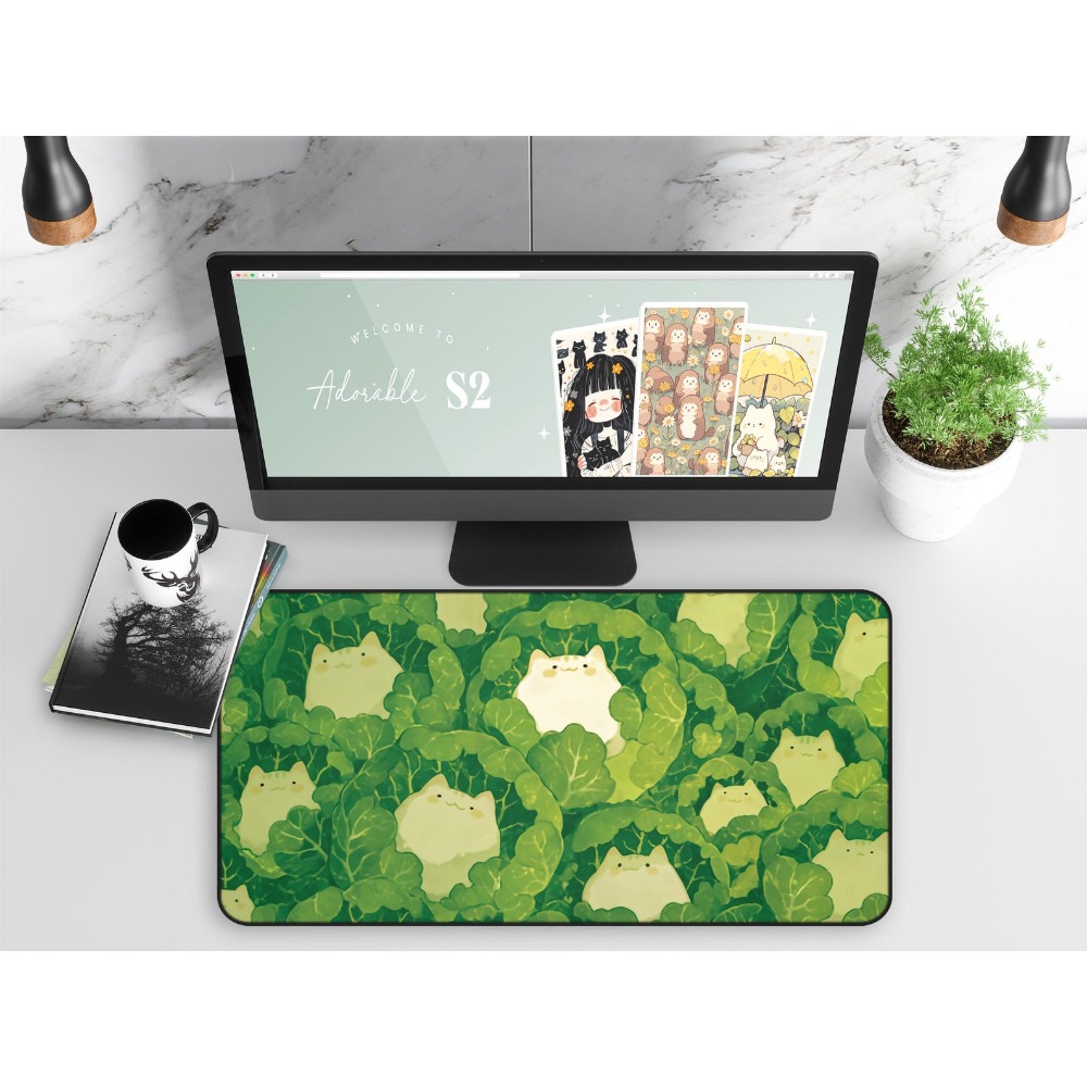 Gaming Accessories Officeworks - Alas Meja Kawaii, Kucing Lucu di