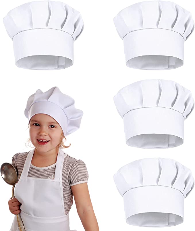 Gaming Kitchen Accessories - 4 Buah Topi Pesta Putih Kostum