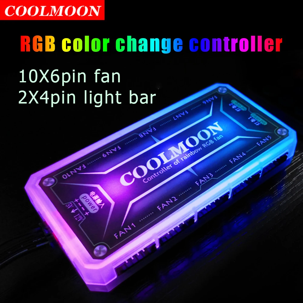 COOLMOON pengontrol ARGB 12V 5 - Fan Hub Rgb Controller ulasan dan harga