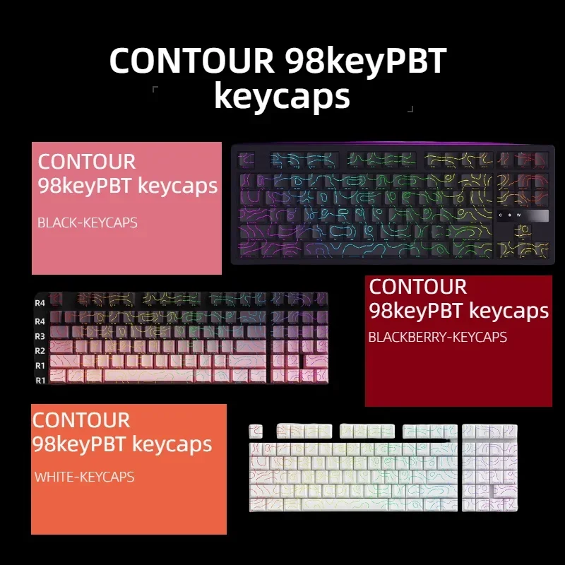 Keycap PBT Kontur KM98-Sempurn - Gaming Accessories Aesthetic ulasan dan harga
