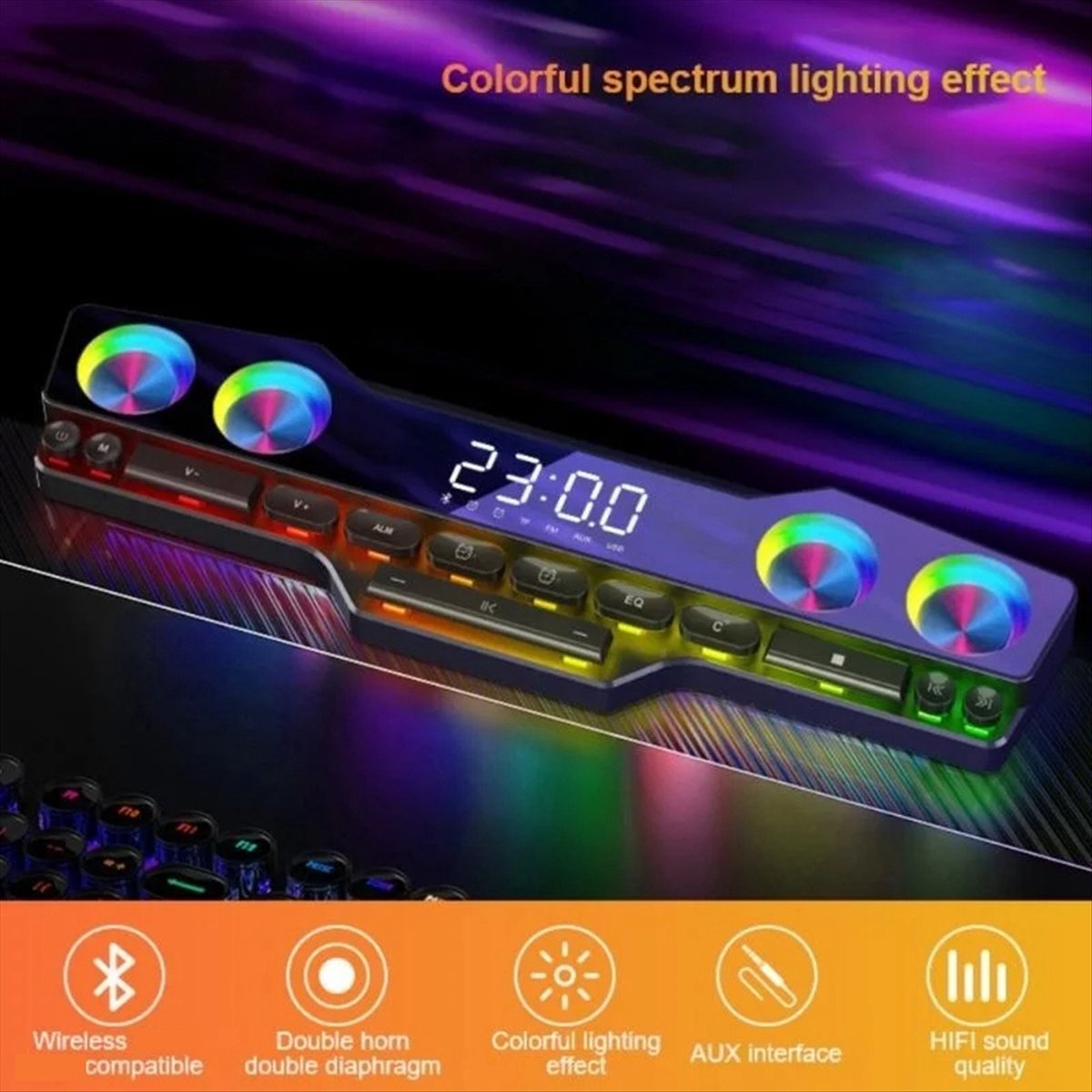 DTC5 V18 Speaker Warna-warni D - Gaming Accessories Lights ulasan dan harga