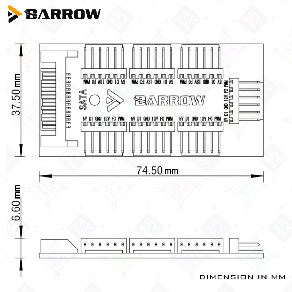 Barrow Hub Pengontrol Kipas 7- - Fan Hub Rgb Controller ulasan dan harga