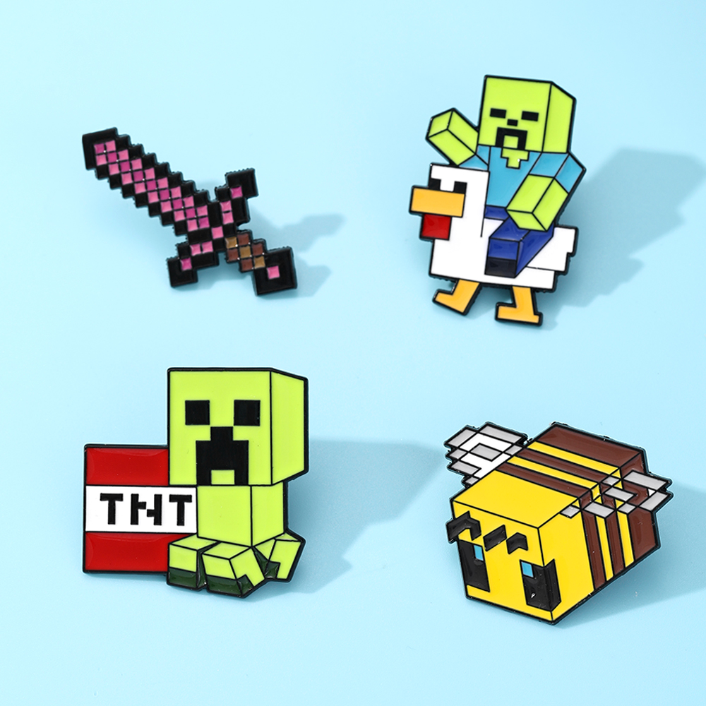 4pcs Pin Enamel Ayam Zombie Ba - Gaming Accessories For Gaming Room ulasan dan harga