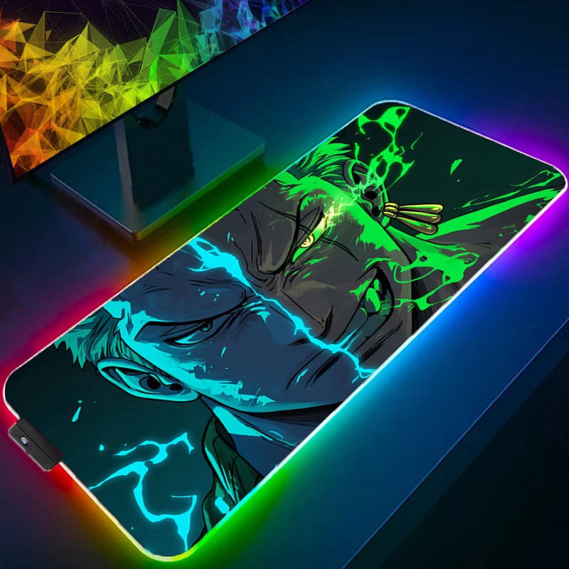 ONE PIECE Zoro Mouse Pad RGB A - Gaming Accessories Lights ulasan dan harga