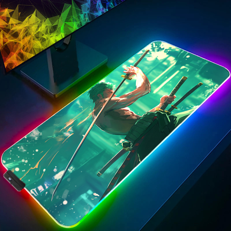 ONE PIECE Zoro Mouse Pad RGB A - Gaming Accessories Lights ulasan dan harga