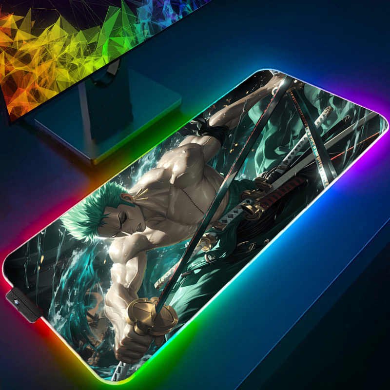 ONE PIECE Zoro Mouse Pad RGB A - Gaming Accessories Lights ulasan dan harga