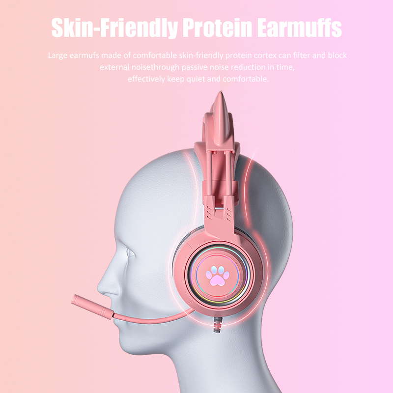 Headphone game telinga kucing  - Gaming Accessories Girly ulasan dan harga